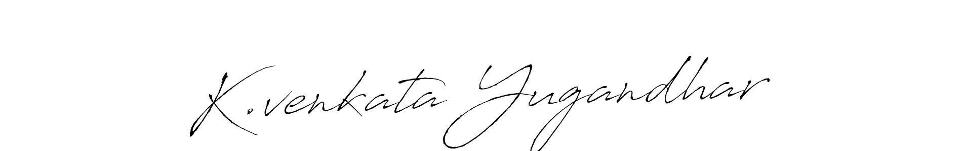K.venkata Yugandhar stylish signature style. Best Handwritten Sign (Antro_Vectra) for my name. Handwritten Signature Collection Ideas for my name K.venkata Yugandhar. K.venkata Yugandhar signature style 6 images and pictures png
