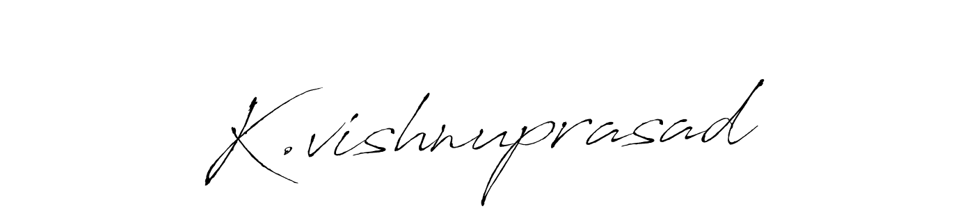 Antro_Vectra is a professional signature style that is perfect for those who want to add a touch of class to their signature. It is also a great choice for those who want to make their signature more unique. Get K.vishnuprasad name to fancy signature for free. K.vishnuprasad signature style 6 images and pictures png