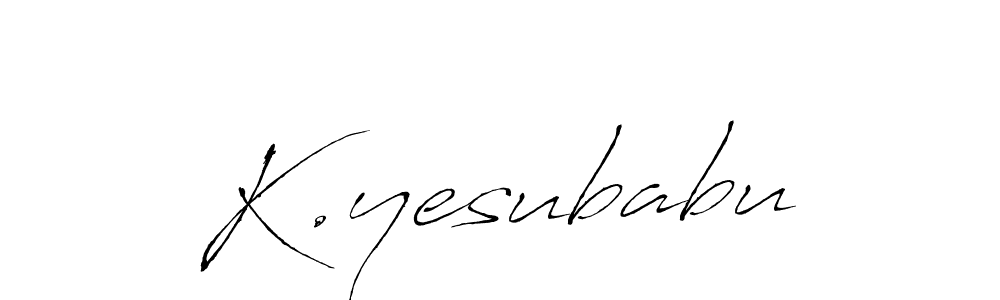 if you are searching for the best signature style for your name K.yesubabu. so please give up your signature search. here we have designed multiple signature styles  using Antro_Vectra. K.yesubabu signature style 6 images and pictures png