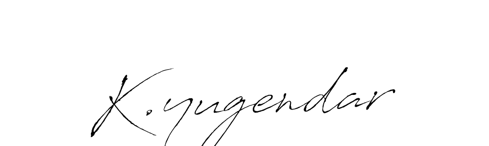 How to make K.yugendar name signature. Use Antro_Vectra style for creating short signs online. This is the latest handwritten sign. K.yugendar signature style 6 images and pictures png