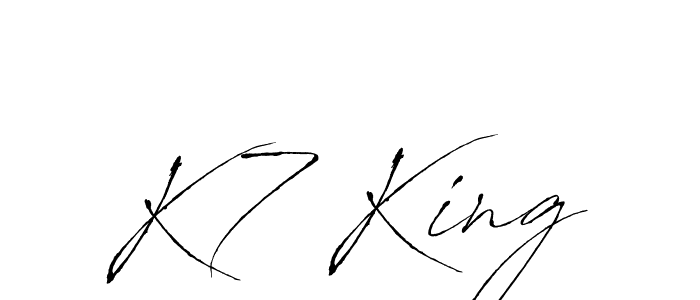 Make a beautiful signature design for name K7 King. With this signature (Antro_Vectra) style, you can create a handwritten signature for free. K7 King signature style 6 images and pictures png