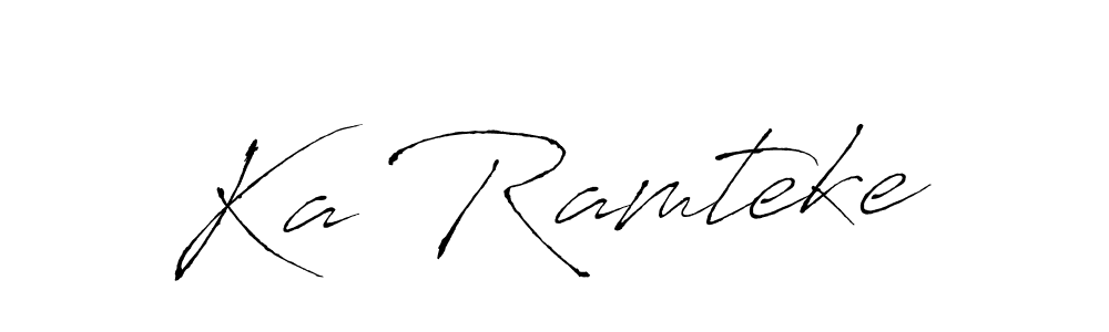 Ka Ramteke stylish signature style. Best Handwritten Sign (Antro_Vectra) for my name. Handwritten Signature Collection Ideas for my name Ka Ramteke. Ka Ramteke signature style 6 images and pictures png