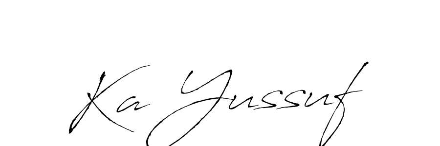 How to make Ka Yussuf name signature. Use Antro_Vectra style for creating short signs online. This is the latest handwritten sign. Ka Yussuf signature style 6 images and pictures png