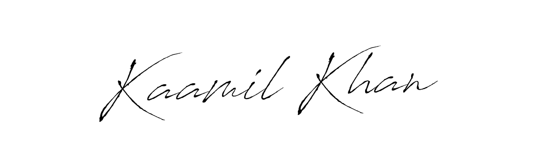 Make a beautiful signature design for name Kaamil Khan. With this signature (Antro_Vectra) style, you can create a handwritten signature for free. Kaamil Khan signature style 6 images and pictures png