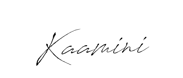 Use a signature maker to create a handwritten signature online. With this signature software, you can design (Antro_Vectra) your own signature for name Kaamini. Kaamini signature style 6 images and pictures png