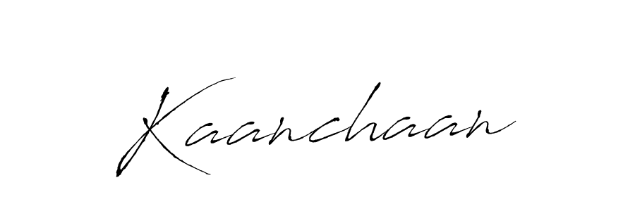 Use a signature maker to create a handwritten signature online. With this signature software, you can design (Antro_Vectra) your own signature for name Kaanchaan. Kaanchaan signature style 6 images and pictures png