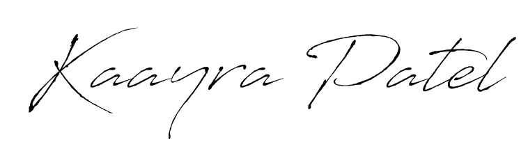 Download transparent PNG signature for name Kaayra Patel styled with Antro_Vectra font. Ready to paste directly into PDF and Word agreements. Kaayra Patel signature style 6 images and pictures png