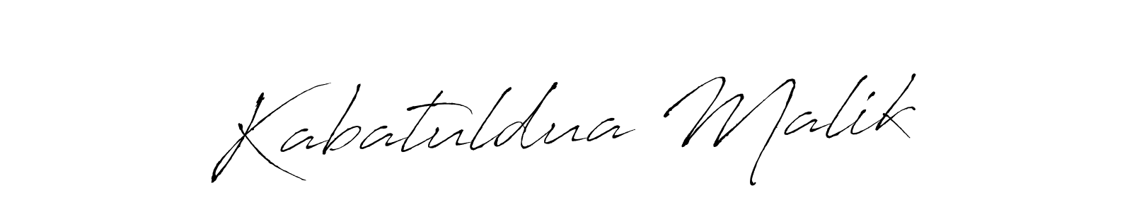 Design your own signature with our free online signature maker. With this signature software, you can create a handwritten (Antro_Vectra) signature for name Kabatuldua Malik. Kabatuldua Malik signature style 6 images and pictures png