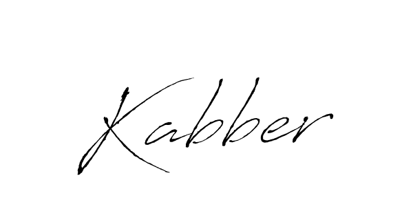 Use a signature maker to create a handwritten signature online. With this signature software, you can design (Antro_Vectra) your own signature for name Kabber. Kabber signature style 6 images and pictures png