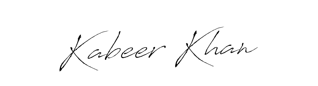 Create a beautiful signature design for name Kabeer Khan. With this signature (Antro_Vectra) fonts, you can make a handwritten signature for free. Kabeer Khan signature style 6 images and pictures png
