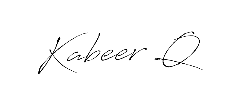 How to make Kabeer Q signature? Antro_Vectra is a professional autograph style. Create handwritten signature for Kabeer Q name. Kabeer Q signature style 6 images and pictures png