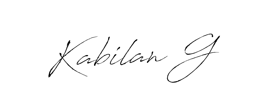 The best way (Antro_Vectra) to make a short signature is to pick only two or three words in your name. The name Kabilan G include a total of six letters. For converting this name. Kabilan G signature style 6 images and pictures png