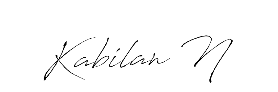 The best way (Antro_Vectra) to make a short signature is to pick only two or three words in your name. The name Kabilan N include a total of six letters. For converting this name. Kabilan N signature style 6 images and pictures png