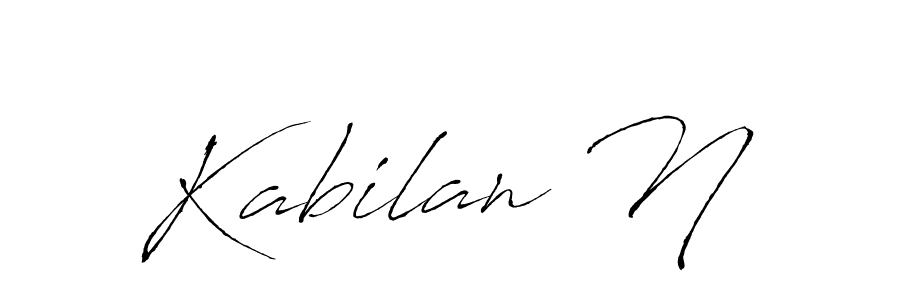 It looks lik you need a new signature style for name Kabilan N. Design unique handwritten (Antro_Vectra) signature with our free signature maker in just a few clicks. Kabilan N signature style 6 images and pictures png