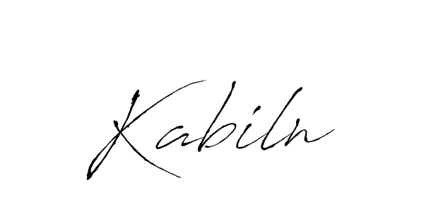 Design your own signature with our free online signature maker. With this signature software, you can create a handwritten (Antro_Vectra) signature for name Kabiln. Kabiln signature style 6 images and pictures png