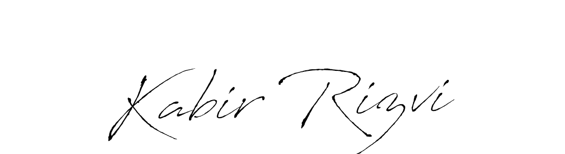 Create a beautiful signature design for name Kabir Rizvi. With this signature (Antro_Vectra) fonts, you can make a handwritten signature for free. Kabir Rizvi signature style 6 images and pictures png