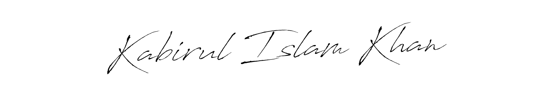 Make a beautiful signature design for name Kabirul Islam Khan. With this signature (Antro_Vectra) style, you can create a handwritten signature for free. Kabirul Islam Khan signature style 6 images and pictures png