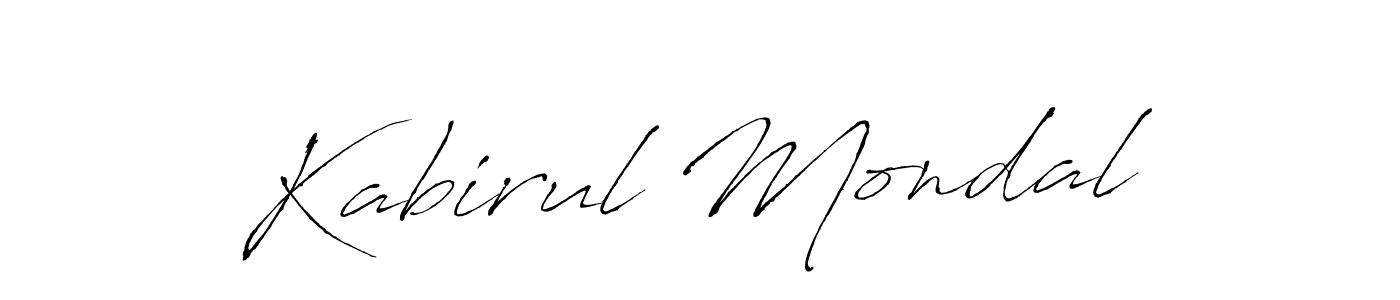 Create a beautiful signature design for name Kabirul Mondal. With this signature (Antro_Vectra) fonts, you can make a handwritten signature for free. Kabirul Mondal signature style 6 images and pictures png