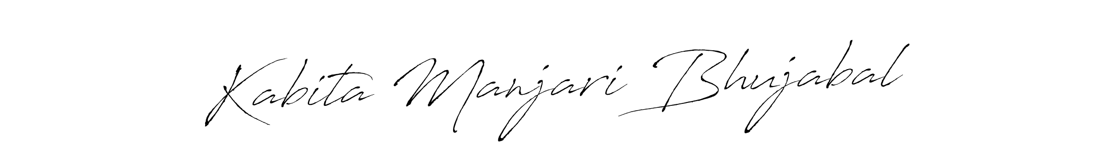 Create a beautiful signature design for name Kabita Manjari Bhujabal. With this signature (Antro_Vectra) fonts, you can make a handwritten signature for free. Kabita Manjari Bhujabal signature style 6 images and pictures png