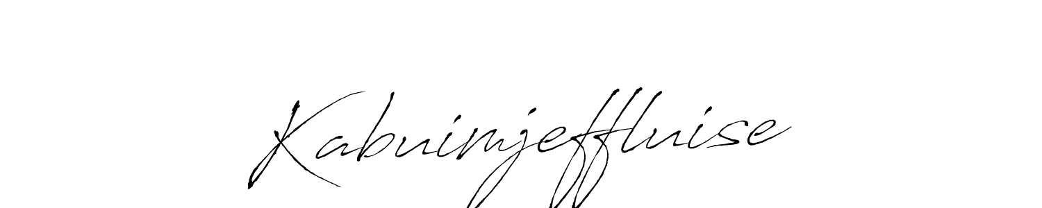 Make a beautiful signature design for name Kabuimjeffluise. With this signature (Antro_Vectra) style, you can create a handwritten signature for free. Kabuimjeffluise signature style 6 images and pictures png