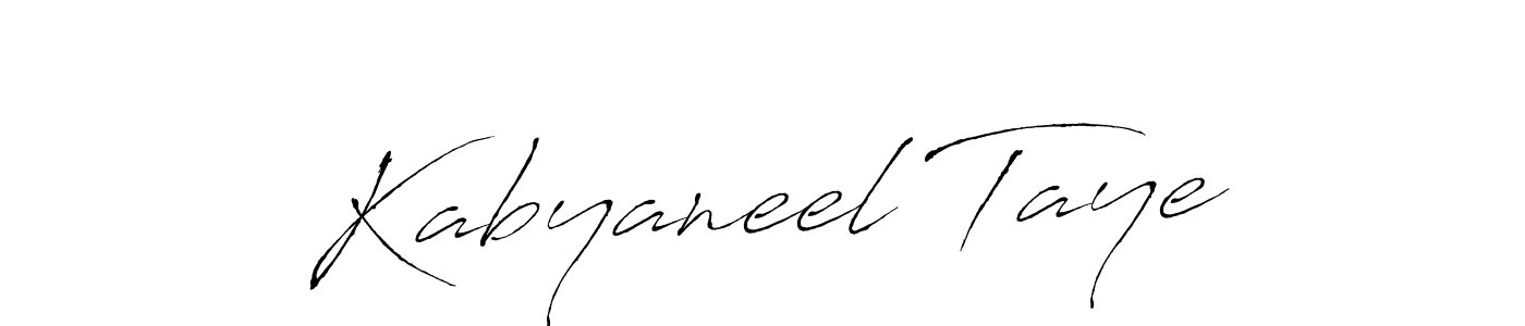 Similarly Antro_Vectra is the best handwritten signature design. Signature creator online .You can use it as an online autograph creator for name Kabyaneel Taye. Kabyaneel Taye signature style 6 images and pictures png