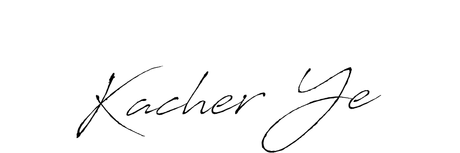 How to Draw Kacher Ye signature style? Antro_Vectra is a latest design signature styles for name Kacher Ye. Kacher Ye signature style 6 images and pictures png