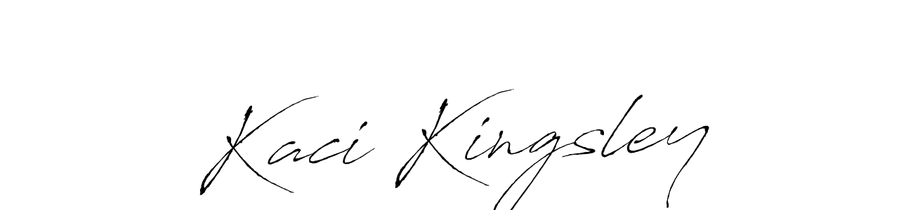 Also we have Kaci Kingsley name is the best signature style. Create professional handwritten signature collection using Antro_Vectra autograph style. Kaci Kingsley signature style 6 images and pictures png