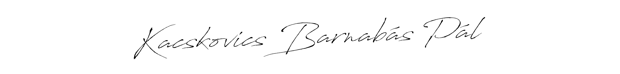 Kacskovics Barnabás Pál stylish signature style. Best Handwritten Sign (Antro_Vectra) for my name. Handwritten Signature Collection Ideas for my name Kacskovics Barnabás Pál. Kacskovics Barnabás Pál signature style 6 images and pictures png