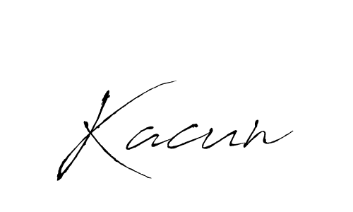 Antro_Vectra is a professional signature style that is perfect for those who want to add a touch of class to their signature. It is also a great choice for those who want to make their signature more unique. Get Kacun name to fancy signature for free. Kacun signature style 6 images and pictures png