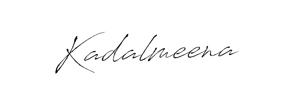 How to make Kadalmeena name signature. Use Antro_Vectra style for creating short signs online. This is the latest handwritten sign. Kadalmeena signature style 6 images and pictures png