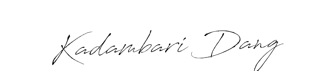 Design your own signature with our free online signature maker. With this signature software, you can create a handwritten (Antro_Vectra) signature for name Kadambari Dang. Kadambari Dang signature style 6 images and pictures png
