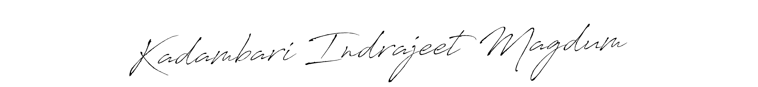 Create a beautiful signature design for name Kadambari Indrajeet Magdum. With this signature (Antro_Vectra) fonts, you can make a handwritten signature for free. Kadambari Indrajeet Magdum signature style 6 images and pictures png