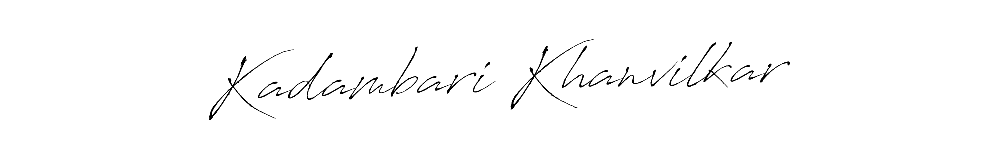 Design your own signature with our free online signature maker. With this signature software, you can create a handwritten (Antro_Vectra) signature for name Kadambari Khanvilkar. Kadambari Khanvilkar signature style 6 images and pictures png