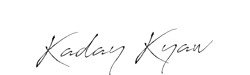 This is the best signature style for the Kaday Kyaw name. Also you like these signature font (Antro_Vectra). Mix name signature. Kaday Kyaw signature style 6 images and pictures png