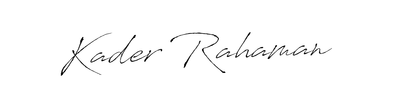 How to make Kader Rahaman signature? Antro_Vectra is a professional autograph style. Create handwritten signature for Kader Rahaman name. Kader Rahaman signature style 6 images and pictures png