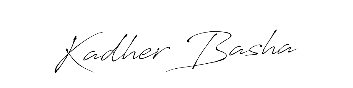 Design your own signature with our free online signature maker. With this signature software, you can create a handwritten (Antro_Vectra) signature for name Kadher Basha. Kadher Basha signature style 6 images and pictures png
