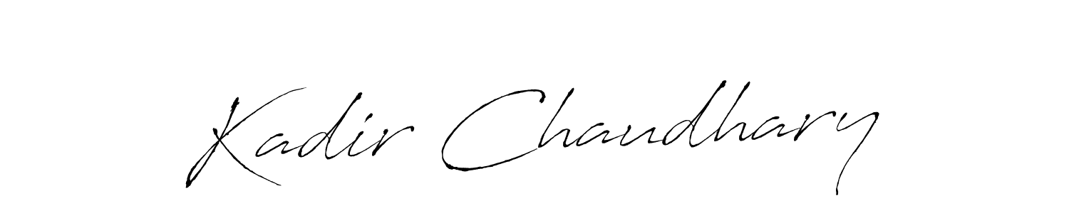 Design your own signature with our free online signature maker. With this signature software, you can create a handwritten (Antro_Vectra) signature for name Kadir Chaudhary. Kadir Chaudhary signature style 6 images and pictures png