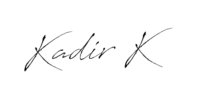 This is the best signature style for the Kadir K name. Also you like these signature font (Antro_Vectra). Mix name signature. Kadir K signature style 6 images and pictures png