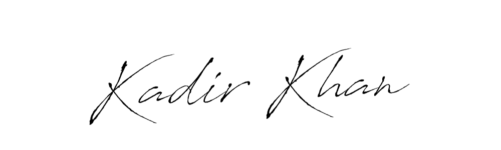 How to make Kadir Khan name signature. Use Antro_Vectra style for creating short signs online. This is the latest handwritten sign. Kadir Khan signature style 6 images and pictures png