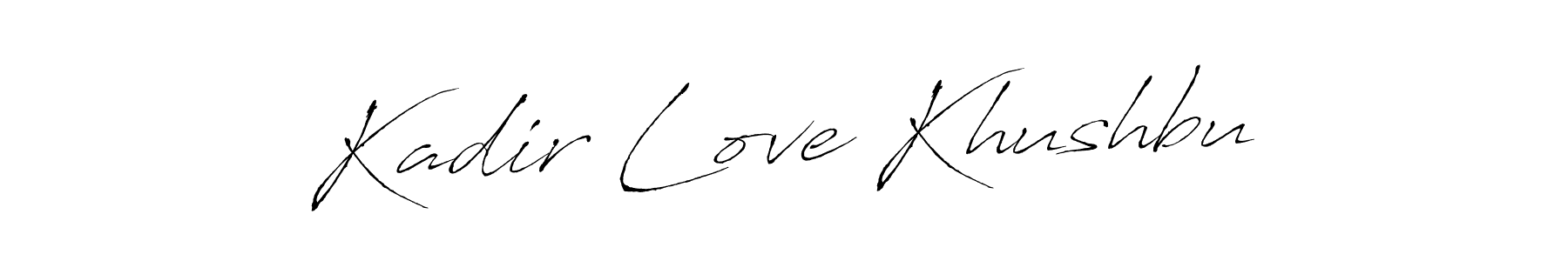 How to make Kadir Love Khushbu name signature. Use Antro_Vectra style for creating short signs online. This is the latest handwritten sign. Kadir Love Khushbu signature style 6 images and pictures png