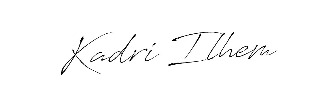 You should practise on your own different ways (Antro_Vectra) to write your name (Kadri Ilhem) in signature. don't let someone else do it for you. Kadri Ilhem signature style 6 images and pictures png