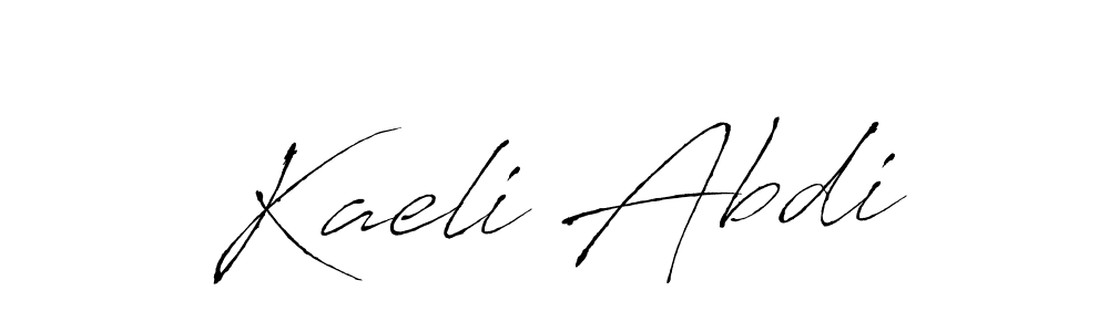 Antro_Vectra is a professional signature style that is perfect for those who want to add a touch of class to their signature. It is also a great choice for those who want to make their signature more unique. Get Kaeli Abdi name to fancy signature for free. Kaeli Abdi signature style 6 images and pictures png