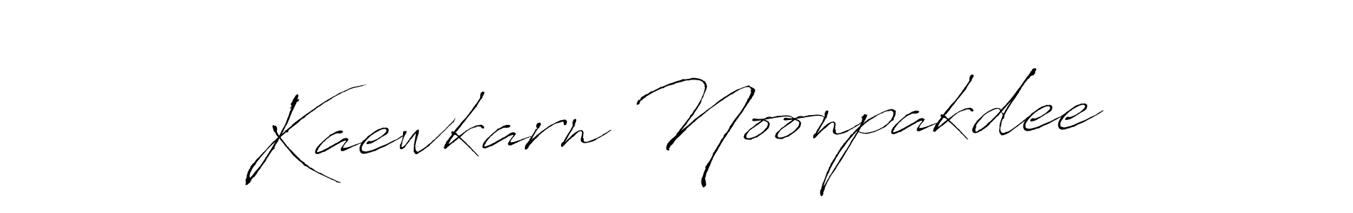 Make a beautiful signature design for name Kaewkarn Noonpakdee. With this signature (Antro_Vectra) style, you can create a handwritten signature for free. Kaewkarn Noonpakdee signature style 6 images and pictures png