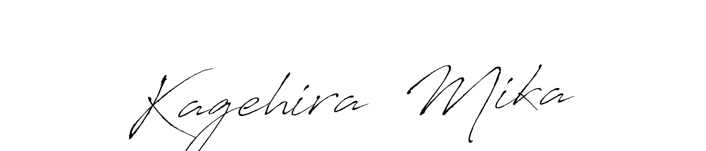 Design your own signature with our free online signature maker. With this signature software, you can create a handwritten (Antro_Vectra) signature for name Kagehira  Mika. Kagehira  Mika signature style 6 images and pictures png
