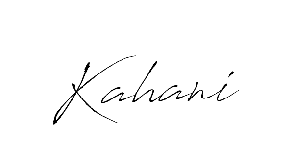 Antro_Vectra is a professional signature style that is perfect for those who want to add a touch of class to their signature. It is also a great choice for those who want to make their signature more unique. Get Kahani name to fancy signature for free. Kahani signature style 6 images and pictures png
