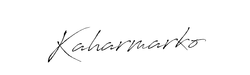 How to make Kaharmarko signature? Antro_Vectra is a professional autograph style. Create handwritten signature for Kaharmarko name. Kaharmarko signature style 6 images and pictures png