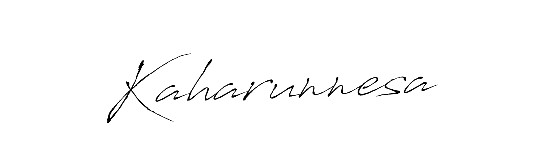 Design your own signature with our free online signature maker. With this signature software, you can create a handwritten (Antro_Vectra) signature for name Kaharunnesa. Kaharunnesa signature style 6 images and pictures png