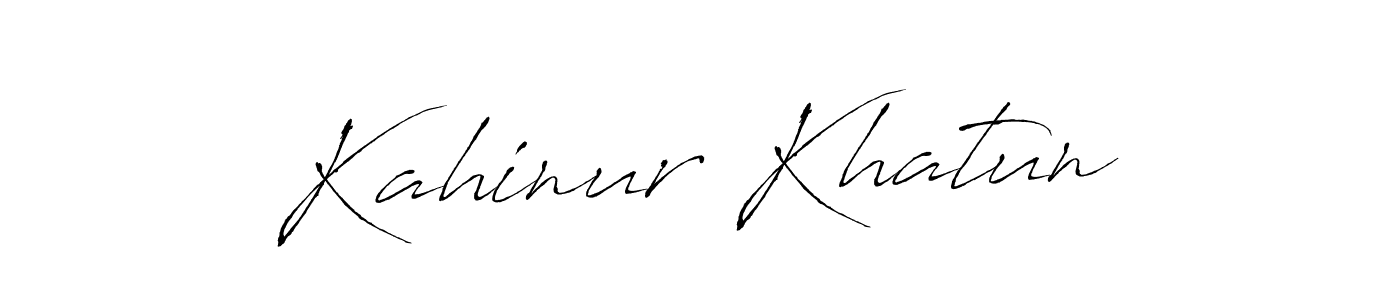 Make a beautiful signature design for name Kahinur Khatun. With this signature (Antro_Vectra) style, you can create a handwritten signature for free. Kahinur Khatun signature style 6 images and pictures png