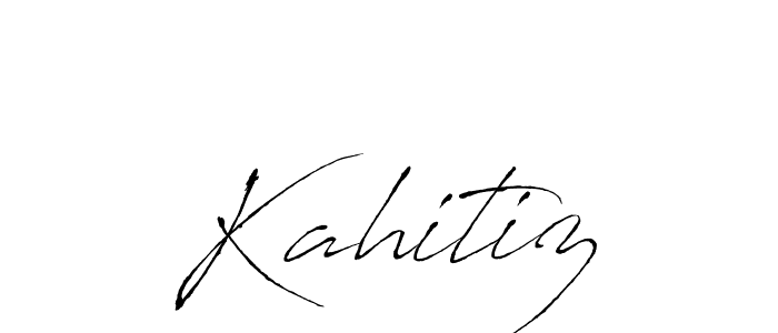 Once you've used our free online signature maker to create your best signature Antro_Vectra style, it's time to enjoy all of the benefits that Kahitiz name signing documents. Kahitiz signature style 6 images and pictures png