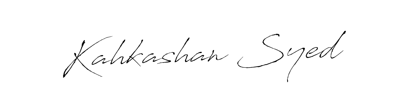 It looks lik you need a new signature style for name Kahkashan Syed. Design unique handwritten (Antro_Vectra) signature with our free signature maker in just a few clicks. Kahkashan Syed signature style 6 images and pictures png